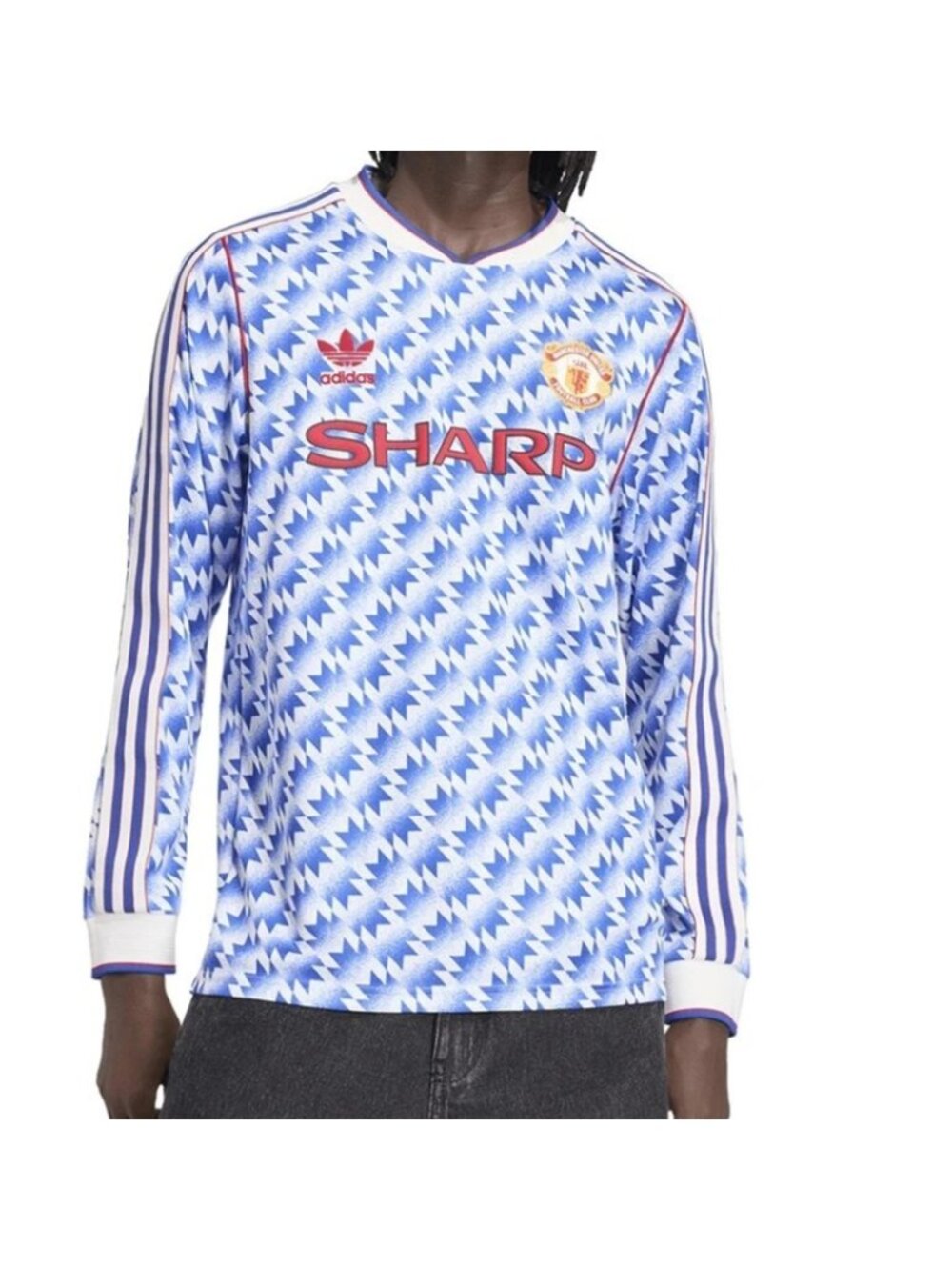 Men Adidas Manchester United 1990-92 Sharp Snowflake Soccer Jersey JM5498 Size M
